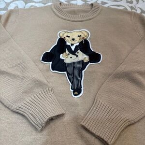 New no tags  no label Sweater with cute Bear Design it’s not Ralph Lauren
